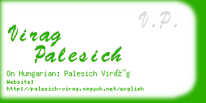 virag palesich business card